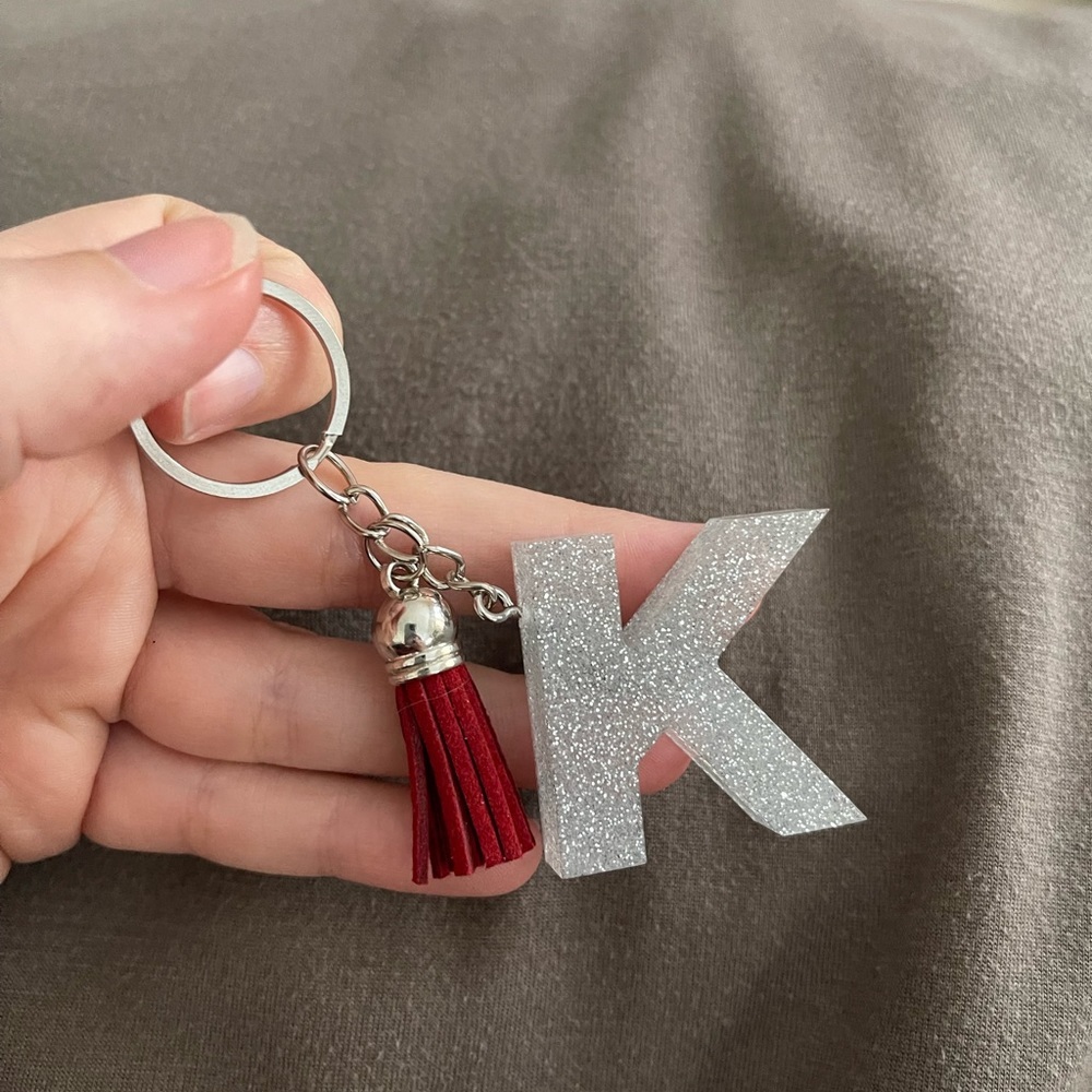 Handmade Letter "K" Keychain - Picture 2 of 6